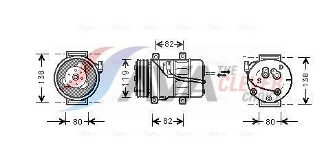 Kompressor, Klimaanlage AVA QUALITY COOLING VOAK054