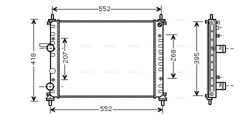 Kühler, Motorkühlung AVA QUALITY COOLING ft2326