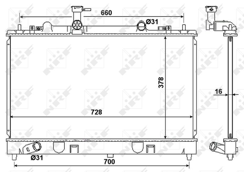 Kühler, Motorkühlung NRF 53383