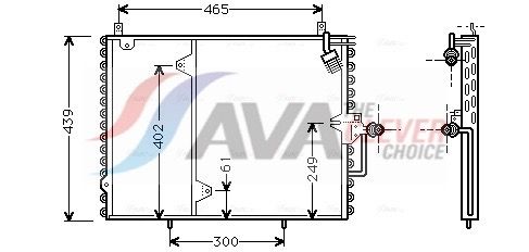Kondensator, Klimaanlage AVA QUALITY COOLING MS5160