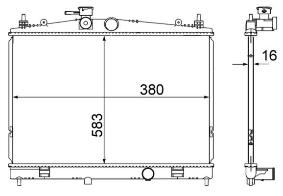 Kühler, Motorkühlung MAHLE cr 856 000s