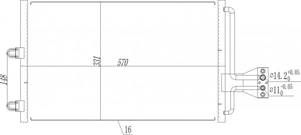Kondensator, Klimaanlage HART 606 079