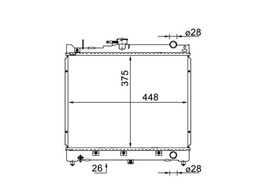 Kühler, Motorkühlung MAHLE CR1576000S