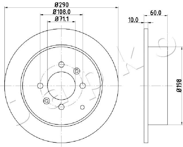 Bremsscheibe JAPKO 610616