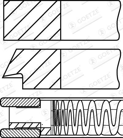Kolbenringsatz GOETZE ENGINE 08-427807-00