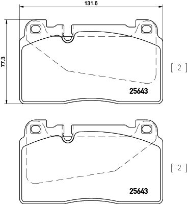 Bremsbelagsatz Bremsbeläge HELLA 8DB 355 020-251