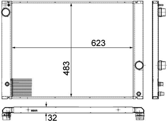 Kühler, Motorkühlung MAHLE CR1682000P