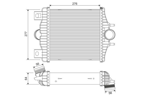 Ladeluftkühler VALEO 818384