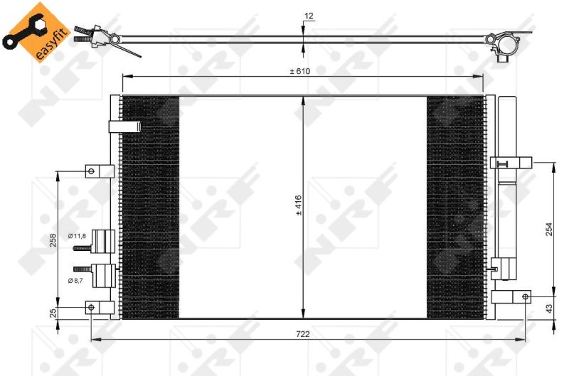 Kondensator, Klimaanlage NRF 35911