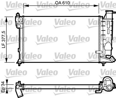 Kühler, Motorkühlung VALEO 731391