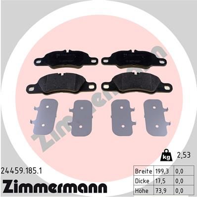 Bremsbelagsatz Bremsbeläge ZIMMERMANN 24459.185.1