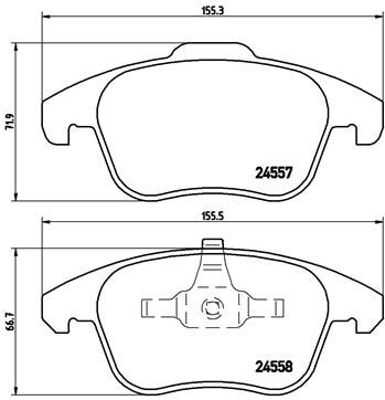 Bremsbelagsatz, Scheibenbremse BREMBO P 61 086