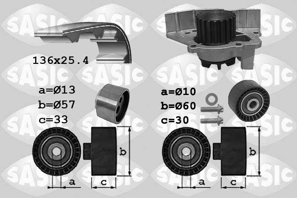 Wasserpumpe + Zahnriemensatz SASIC 3900033