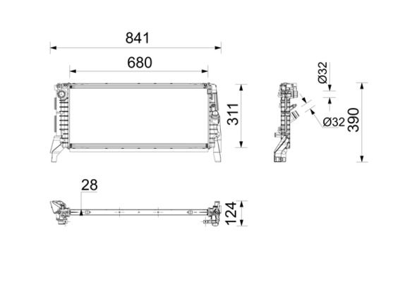 Kühler, Motorkühlung MAHLE CR2773000P