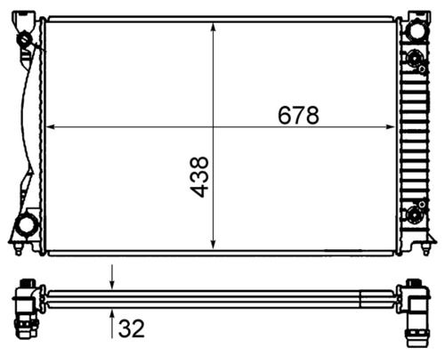 Kühler, Motorkühlung MAHLE CR842000S