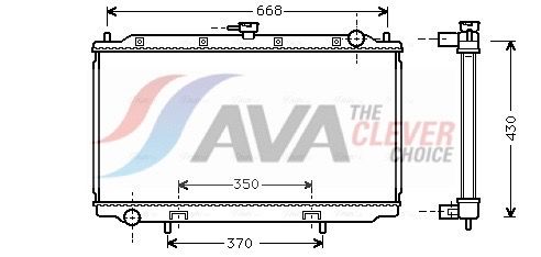 Kühler, Motorkühlung AVA QUALITY COOLING DNA2181