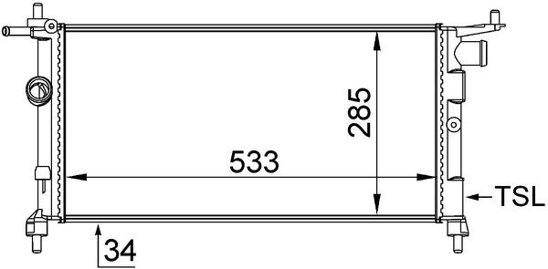 Kühler, Motorkühlung MAHLE CR268000S