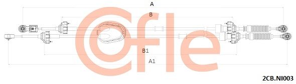Seilzug Schaltgetriebe COFLE 2CB.NI003