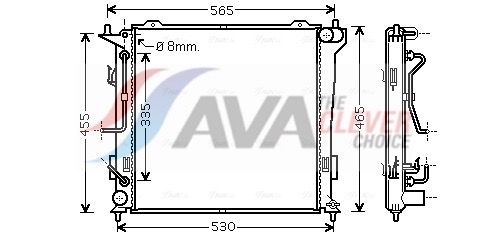 Kühler, Motorkühlung AVA QUALITY COOLING HY2182
