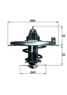 Thermostat, Kühlmittel MAHLE TX3680D