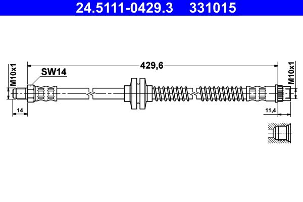 Bremsschlauch ATE 24.5111-0429.3