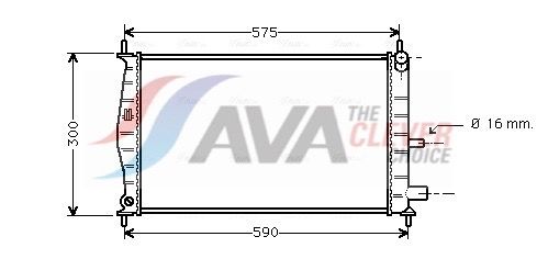 Kühler, Motorkühlung AVA QUALITY COOLING FDA2218