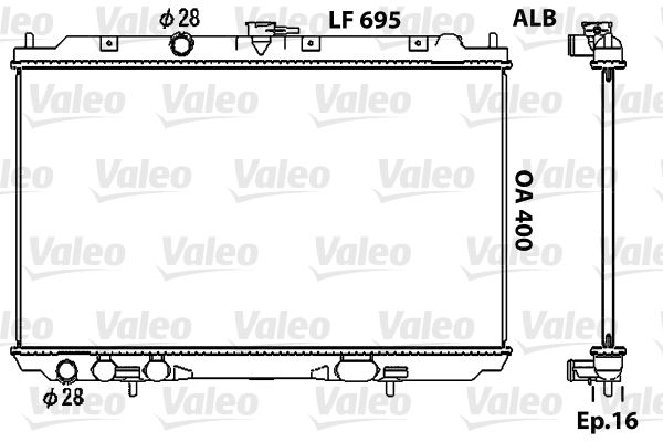 Kühler, Motorkühlung VALEO 734729