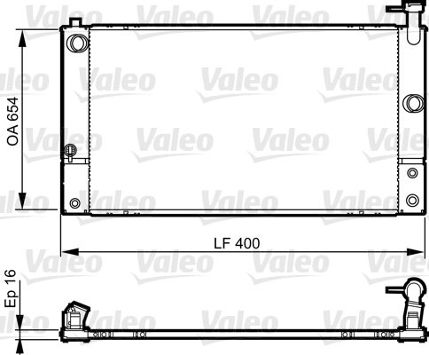 Kühler, Motorkühlung VALEO 735449