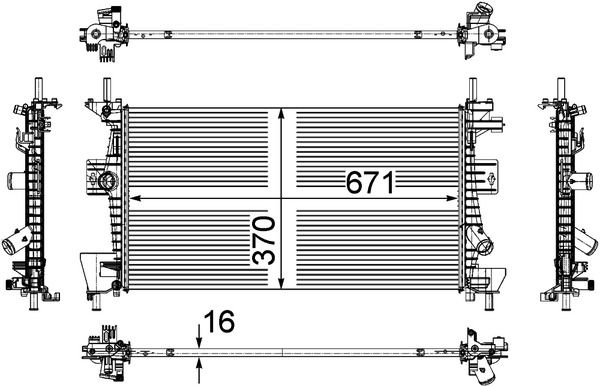 Kühler, Motorkühlung MAHLE CR1727000P