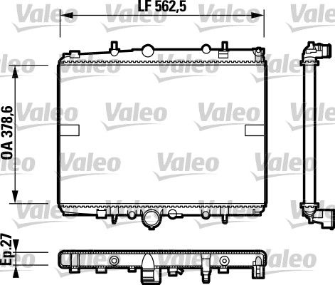 Kühler, Motorkühlung VALEO 732599