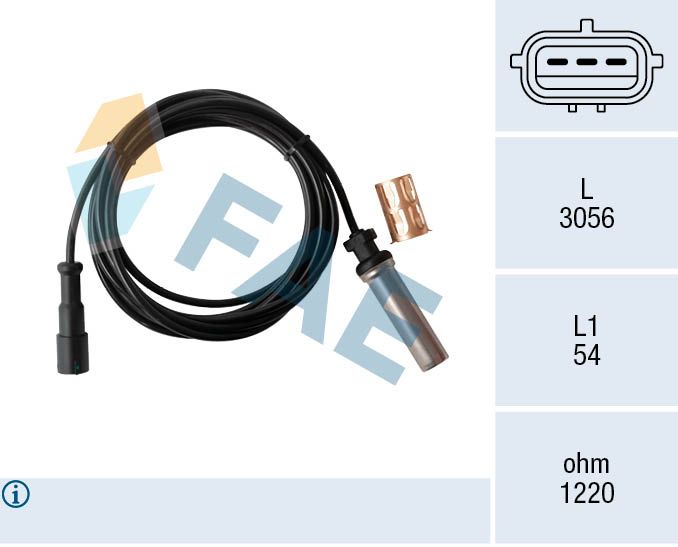 Sensor, Raddrehzahl FAE 78560