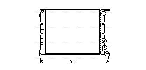 Kühler, Motorkühlung AVA QUALITY COOLING rt2043