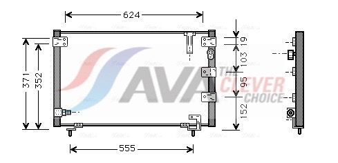 Kondensator, Klimaanlage AVA QUALITY COOLING TO5262