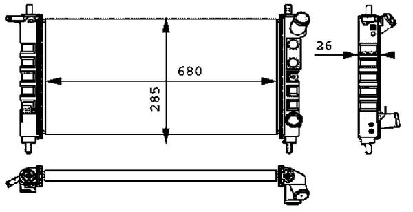 Kühler, Motorkühlung MAHLE CR313000P