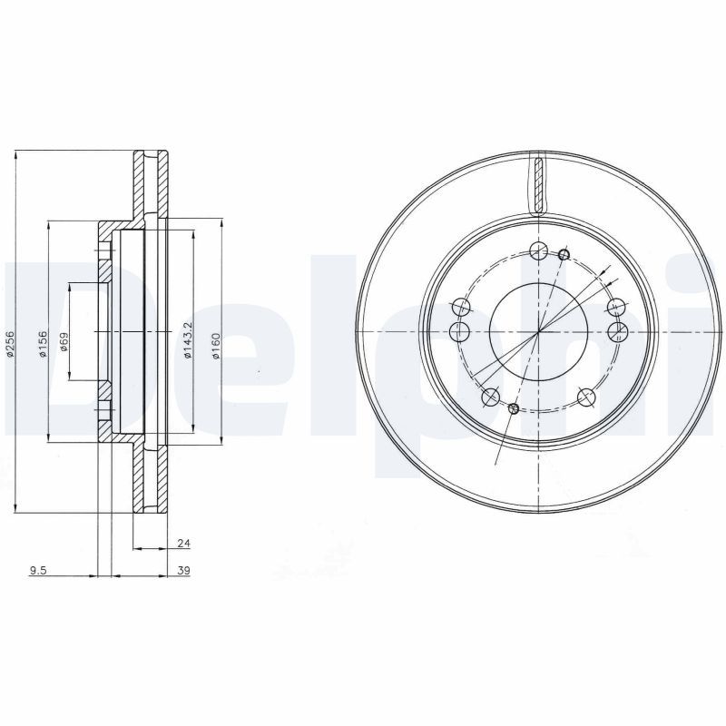Bremsscheibe DELPHI BG4197
