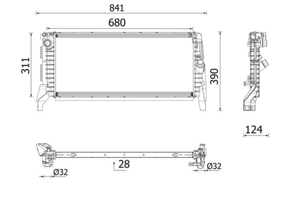Kühler, Motorkühlung MAHLE CR2749000P
