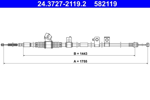 Seilzug, Feststellbremse ATE 24.3727-2119.2