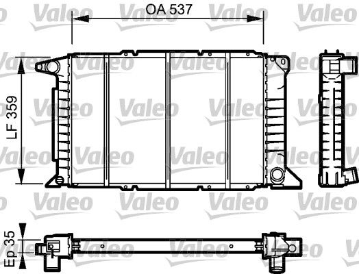 Kühler, Motorkühlung VALEO 732497