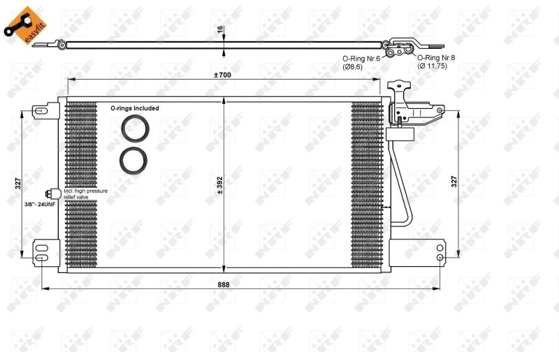 Kondensator, Klimaanlage NRF 35790