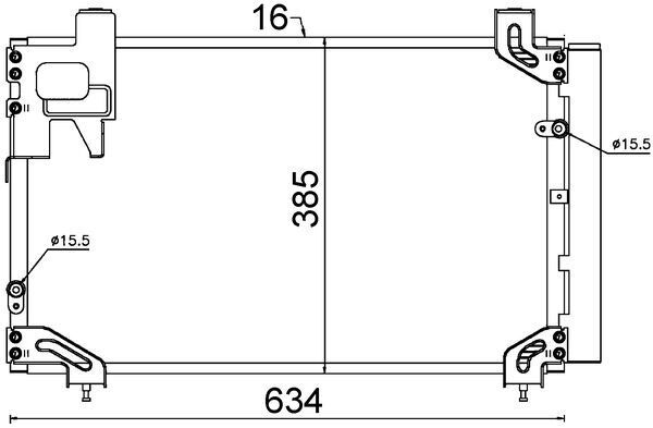 Kondensator, Klimaanlage MAHLE AC711000S