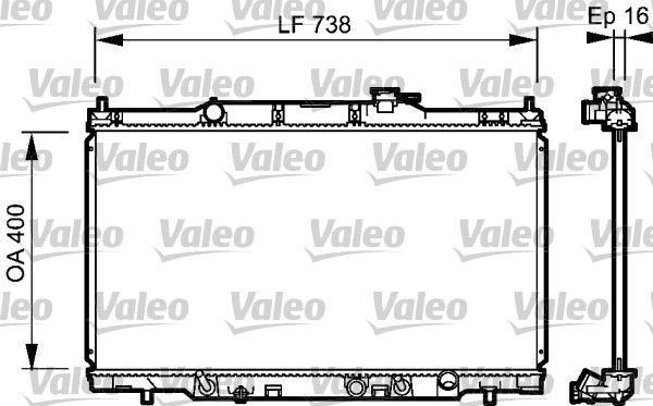 Kühler, Motorkühlung VALEO 734477