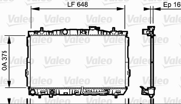 Kühler, Motorkühlung VALEO 734965