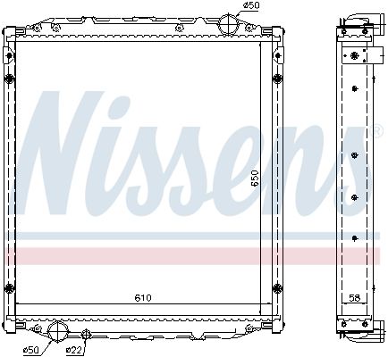 Kühler, Motorkühlung NISSENS 62876A