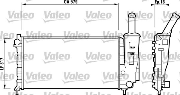Kühler, Motorkühlung VALEO 732851