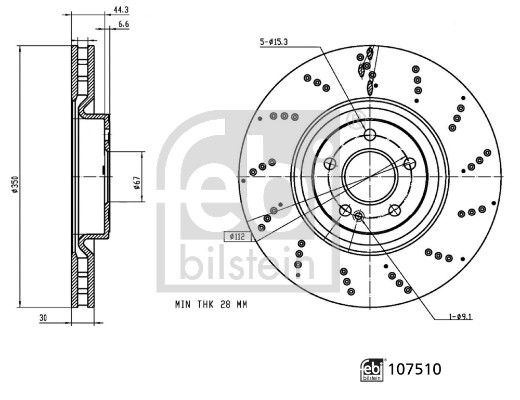 Bremsscheibe FEBI BILSTEIN 107510