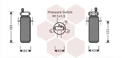 Trockner, Klimaanlage VAN WEZEL 4300D288