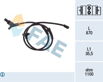 Sensor, Raddrehzahl FAE 78015