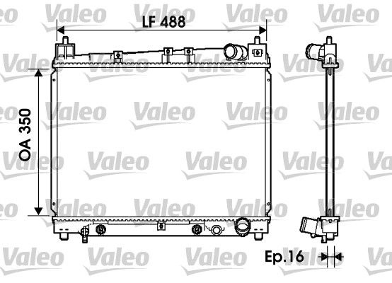 Kühler, Motorkühlung VALEO 734841