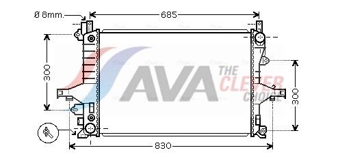 Kühler, Motorkühlung AVA QUALITY COOLING VO2115