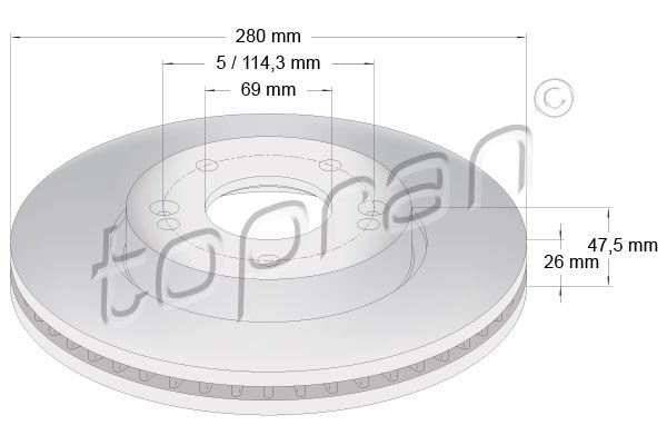 Bremsscheibe TOPRAN 820 603